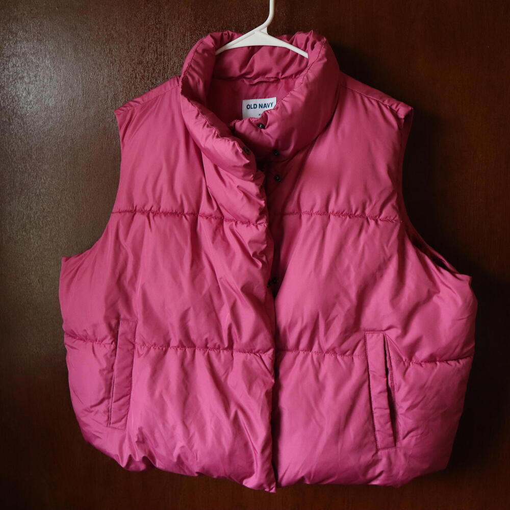 Pink Quilted Puffer Vest Old Navy‎ XL Womens